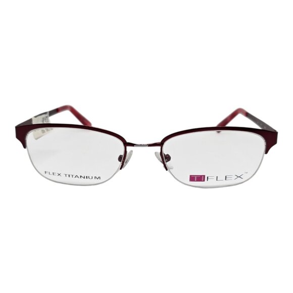 T-Flex 2101 Red Flex Titanium Eyeglass Frames 50-18-135 Lightweight - Picture 1 of 11